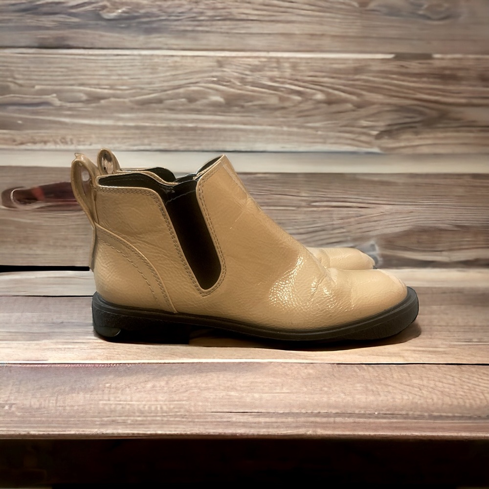 Franco Sarto “Jellisa” Patent Leather Low Ankle Boots